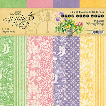 Grow with Love 12x12 Zoll Muster & Uni Pack