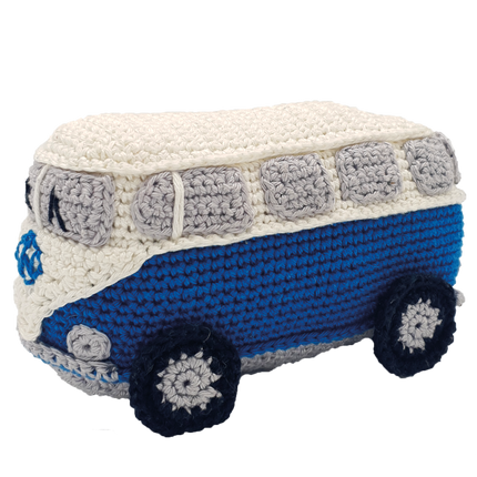 Häkelset Retro Bus Blau - Amigurumi DIY Kit