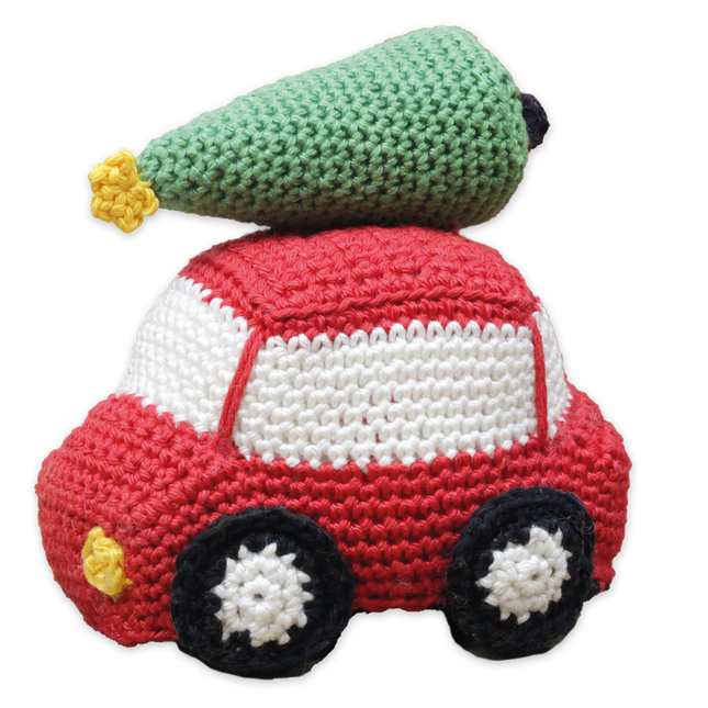 Häkelset Weihnachtsauto - Amigurumi DIY Kit