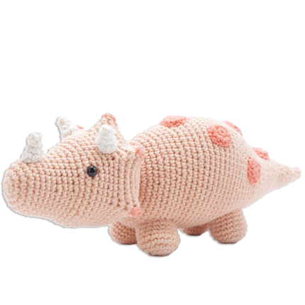 Häkelset Dino Triceratops - Amigurumi DIY Kit