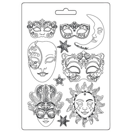 Weiche Form A4 - Masquerade Masken