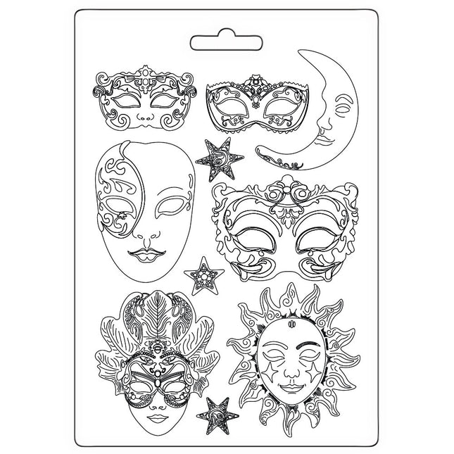 Weiche Form A4 - Masquerade Masken
