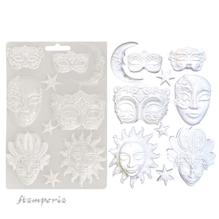 Weiche Form A4 - Masquerade Masken
