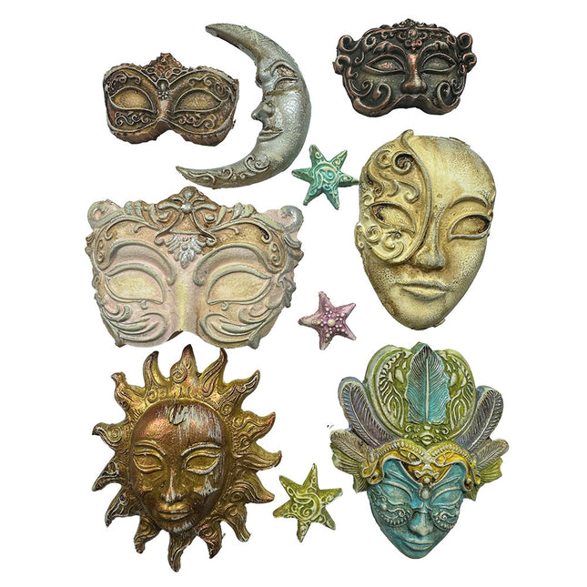 Weiche Form A4 - Masquerade Masken