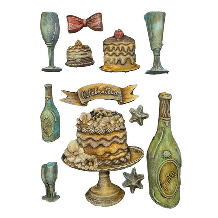 Weiche Form A5 - Masquerade Flöte und Kuchen