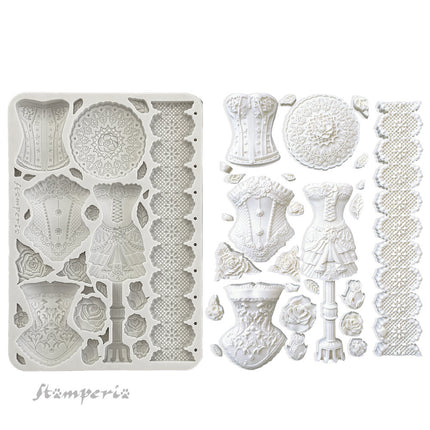 Silikonform A5 - Old Lace Schaufensterpuppen und Korsetts