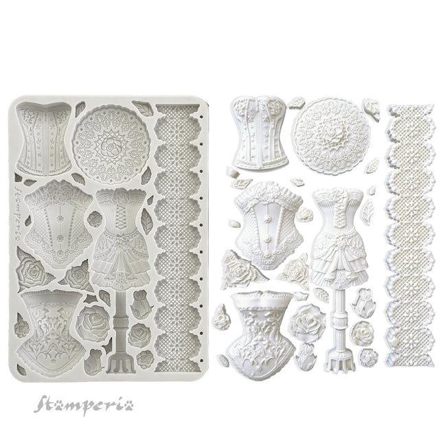 Silikonform A5 - Old Lace Schaufensterpuppen und Korsetts