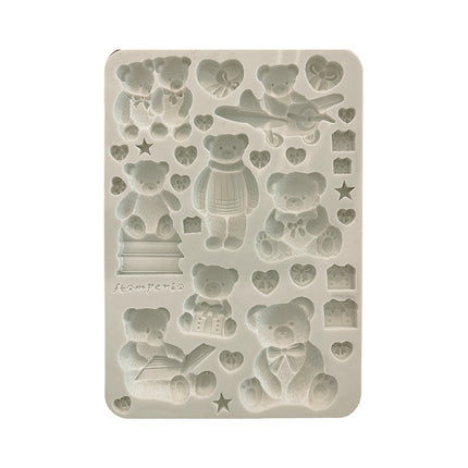 Silikonform A5 - Das Eulenhaus Teddybären  