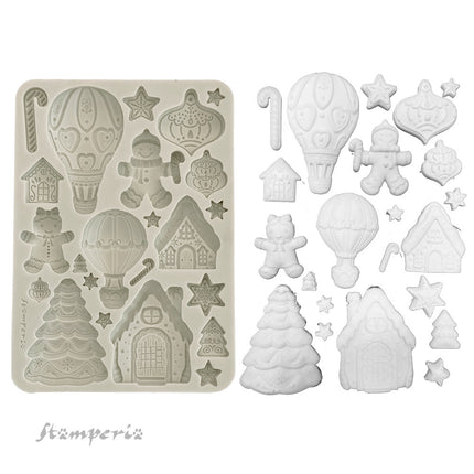 Silikonform A5 - Candy Christmas Lebkuchen