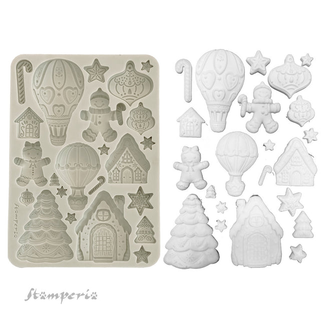 Silikonform A5 - Candy Christmas Lebkuchen