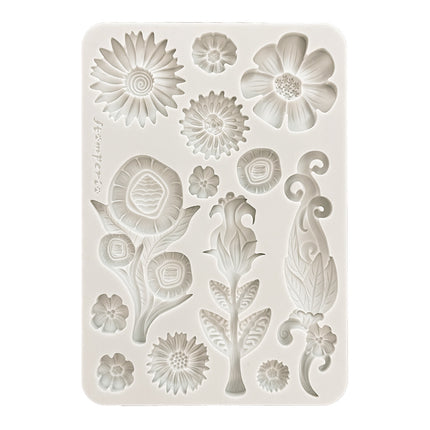 Silikonform A5 - Furry Friends Blumen