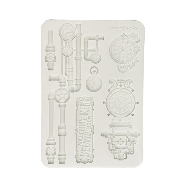 Silicon mould Designs A5 for Art and Craft - Gardens of Time clocks and tubes