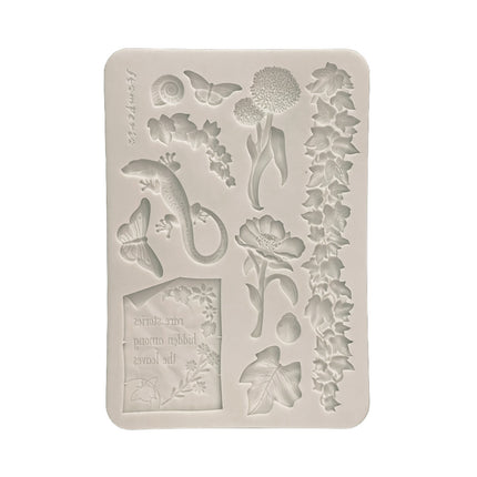 Silikonform Designs A5 für Kunst und Handwerk - All Around Blumen und Blätter