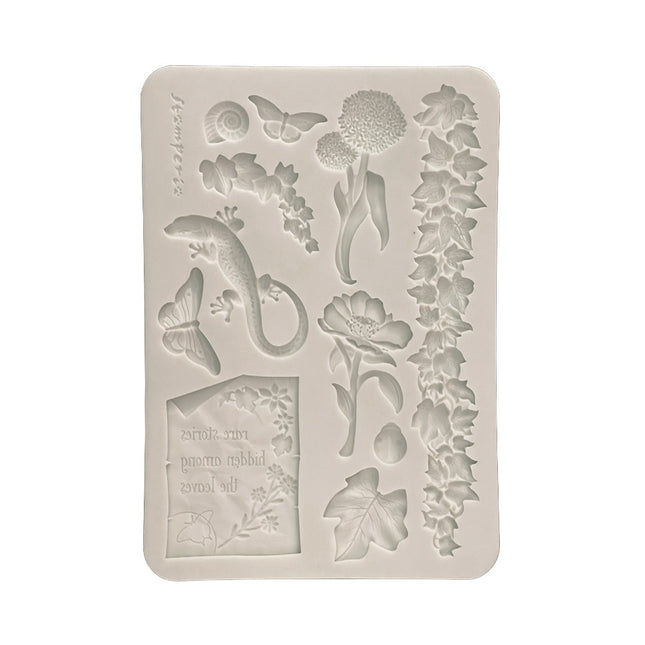 Silikonform Designs A5 für Kunst und Handwerk - All Around Blumen und Blätter