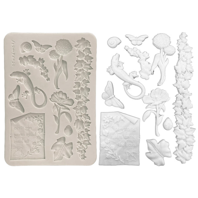 Silikonform Designs A5 für Kunst und Handwerk - All Around Blumen und Blätter
