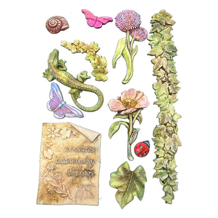 Silikonform Designs A5 für Kunst und Handwerk - All Around Blumen und Blätter