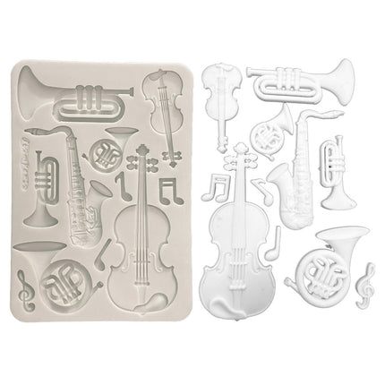 Silikonform Designs A5 für Kunst und Handwerk - Symphony Musikinstrumente