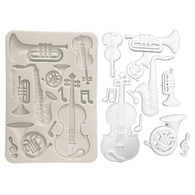 Silikonform Designs A5 für Kunst und Handwerk - Symphony Musikinstrumente