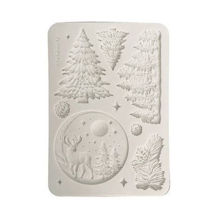 Silicon mould Designs A5 for Art and Craft - Christmas winter landscape
