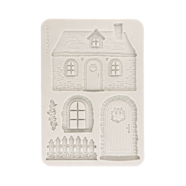 Silicon mould Designs A5 for Art and Craft - Christmas cottage