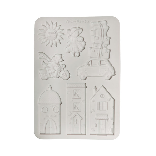 Silicon mould Designs A5 for Art and Craft - Cozy Family birds