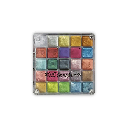 Set Metallic Aquarellfarben - 24 Farben