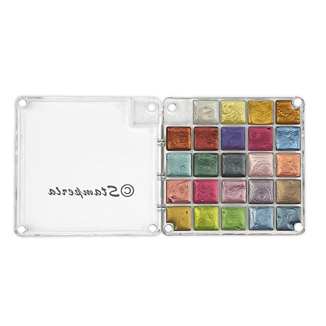 Set Metallic Aquarellfarben - 24 Farben