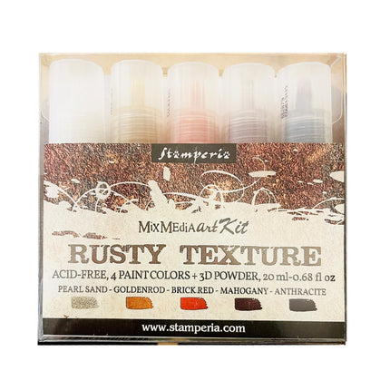 Rostige Strukturfarben 5x20 ml