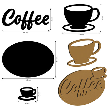 Bastel-Formen: Kaffee und Schokolade Tasse und Teller