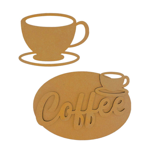 Bastel-Formen: Kaffee und Schokolade Tasse und Teller