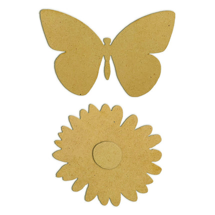 Bastelformen: Daisy Art Gänseblümchen und Schmetterling
