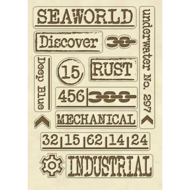Holzform A5 Sea World Schriftzüge