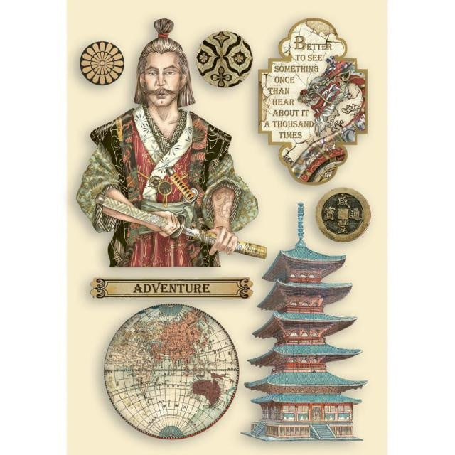 Bunte Holzform A5 - Sir Vagabond in Japan Samurai