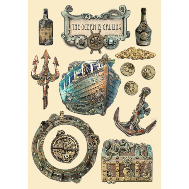 Bunte Holzform A5 - Songs of the Sea Das Meer ruft