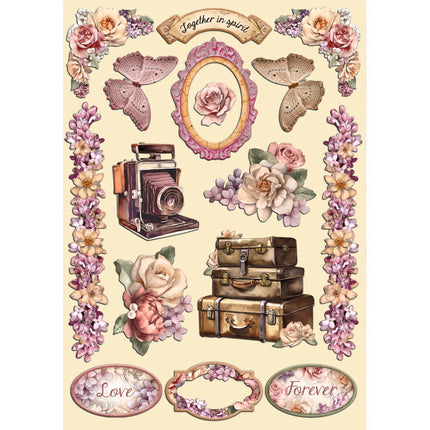 Bunte Holzform A5 - Romance Forever