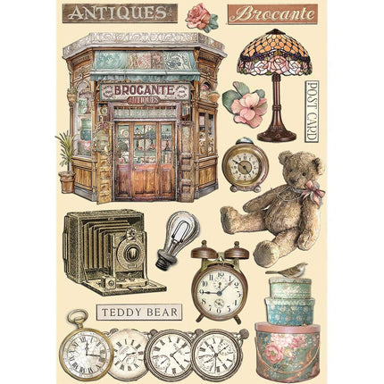 Buntes Holzmotiv A5 - Brocante Antiques