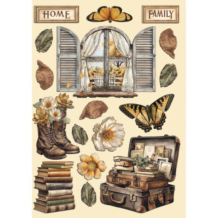 Buntes Holzmotiv A5 - Golden Harmony Accessoires