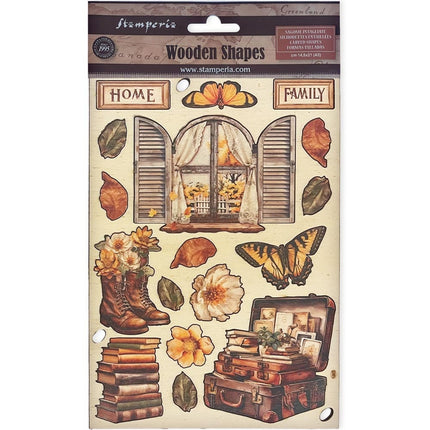 Buntes Holzmotiv A5 - Golden Harmony Accessoires