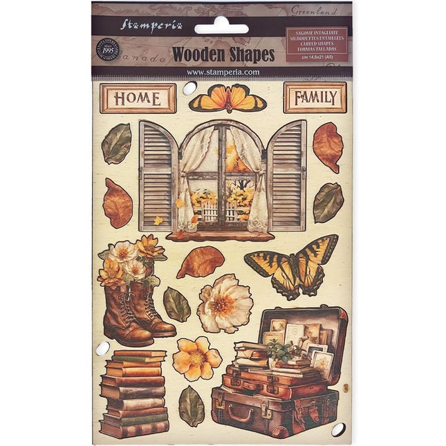 Buntes Holzmotiv A5 - Golden Harmony Accessoires