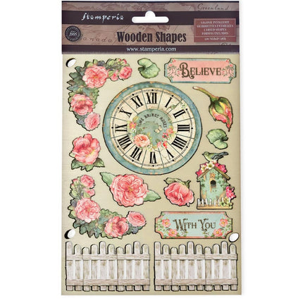 Bunte Holzform A5 - House of Roses