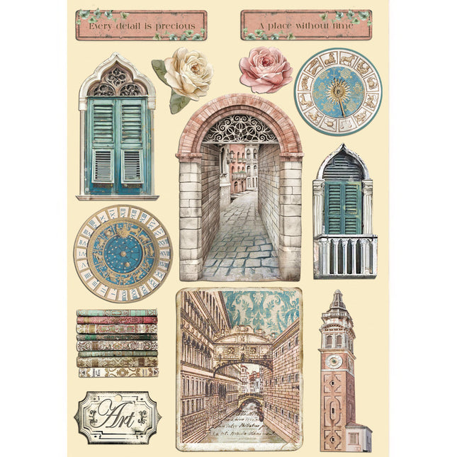 Bunte Holzform A5 - Venice City of Art