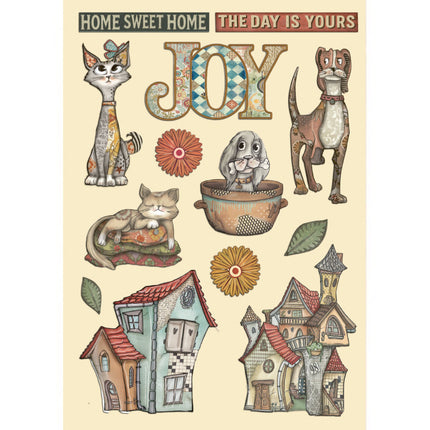 Bunte Holzformen A5 - Furry Friends