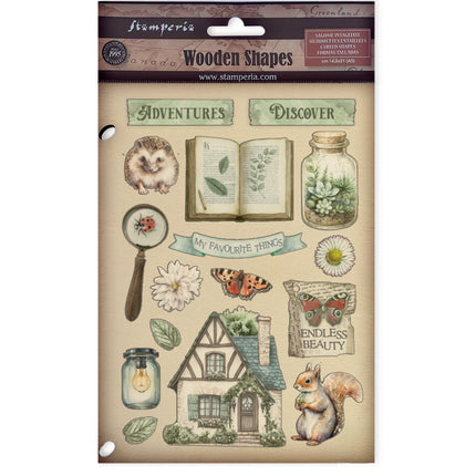 Buntes Holzmotiv A5 - Herbarium Silvae