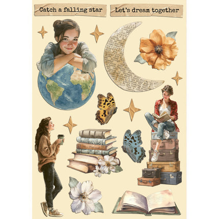 Bunte Holzform A5 - Secret Diary