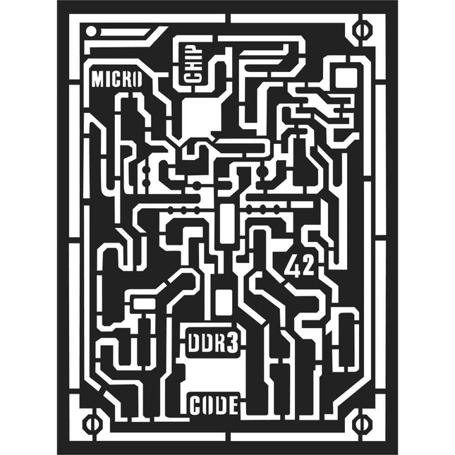 Dicke Schablone 15x20 cm - Mikrochip