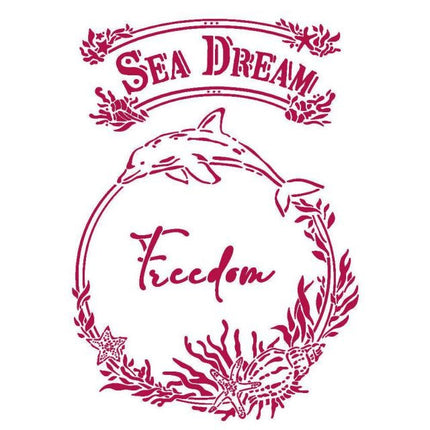 Schablone G 21x29,7 cm - Romantic Sea Dream Freiheit