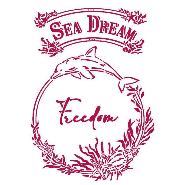 Schablone G 21x29,7 cm - Romantic Sea Dream Freiheit