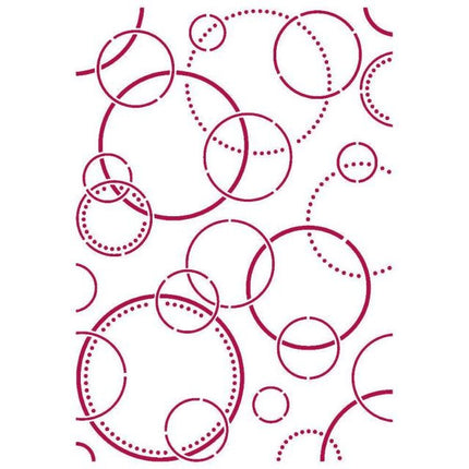 Schablone G 21x29,7 cm - Romantic Threads Blasen
