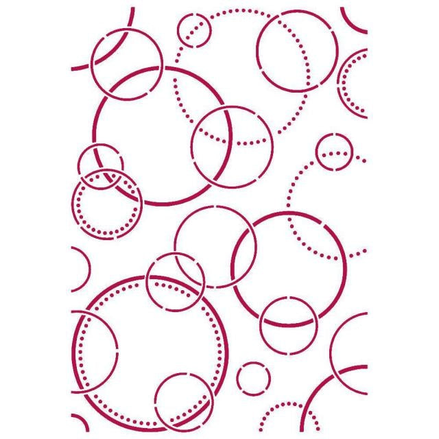 Schablone G 21x29,7 cm - Romantic Threads Blasen
