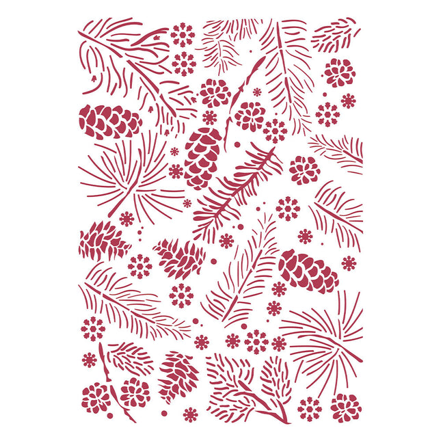 Schablone G cm 21x29,7 - Weihnachts-Zapfen